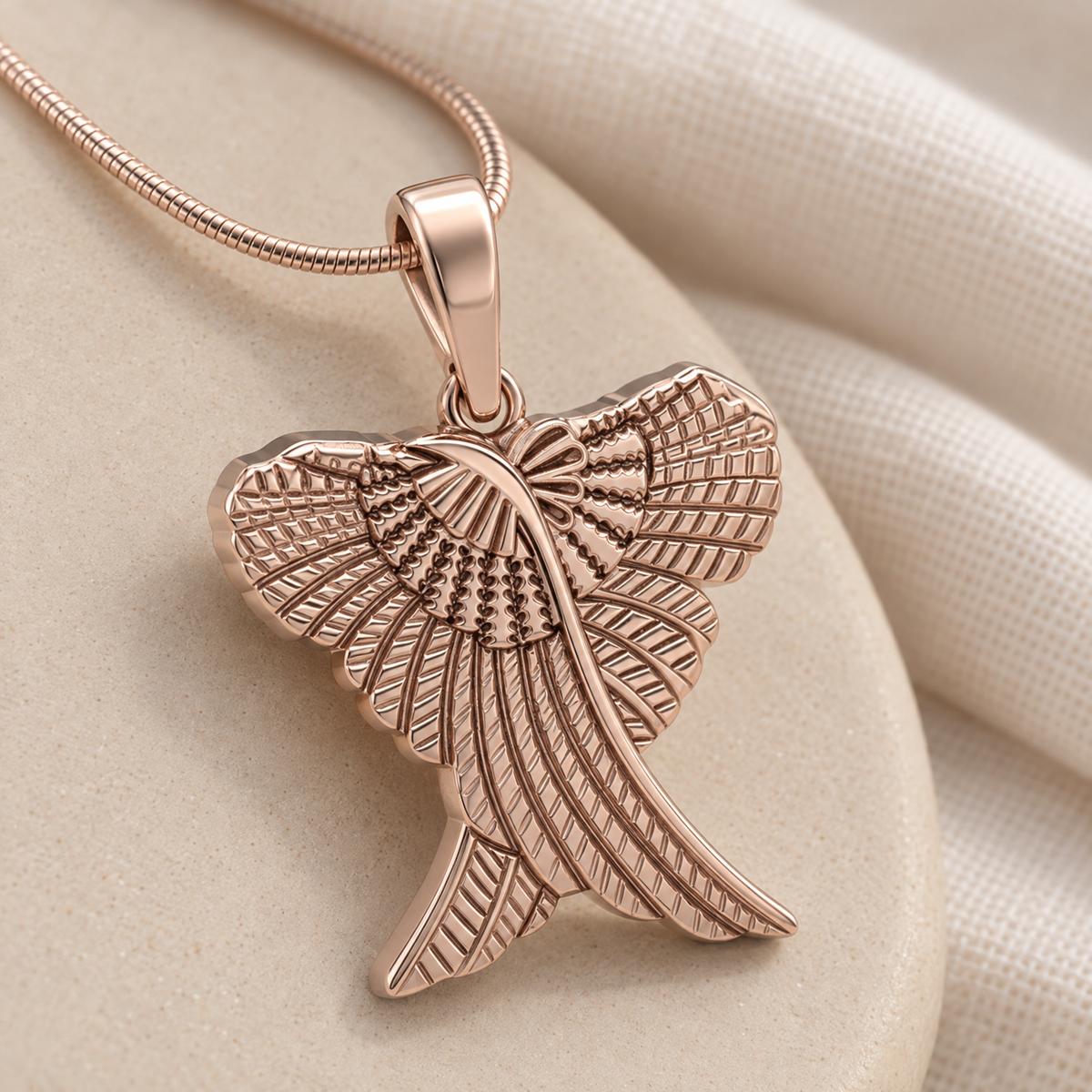 Rose Gold Plated In Peace Forever Sealed Urn Pendant — alternate view — evr6765rgfs