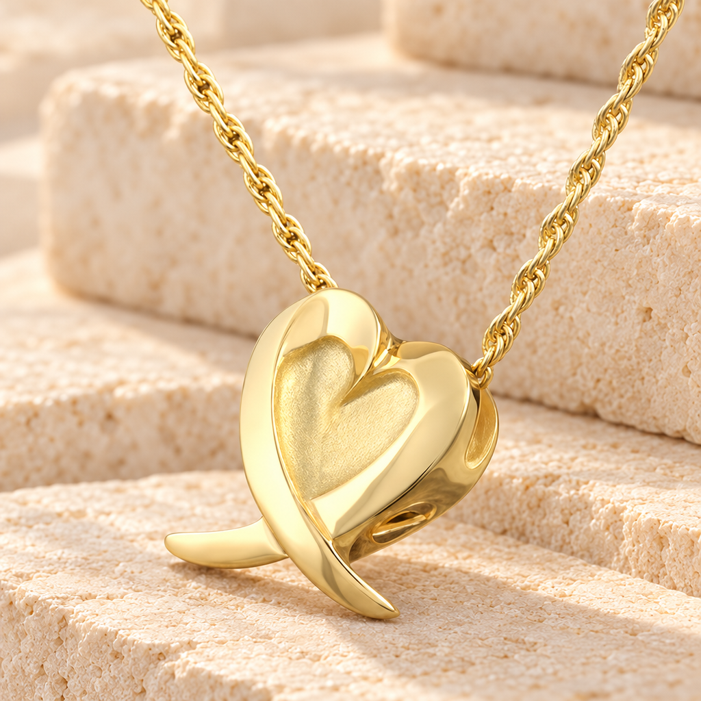 14k Gold Heart of Hope Urn Jewelry — main — evr6305kg