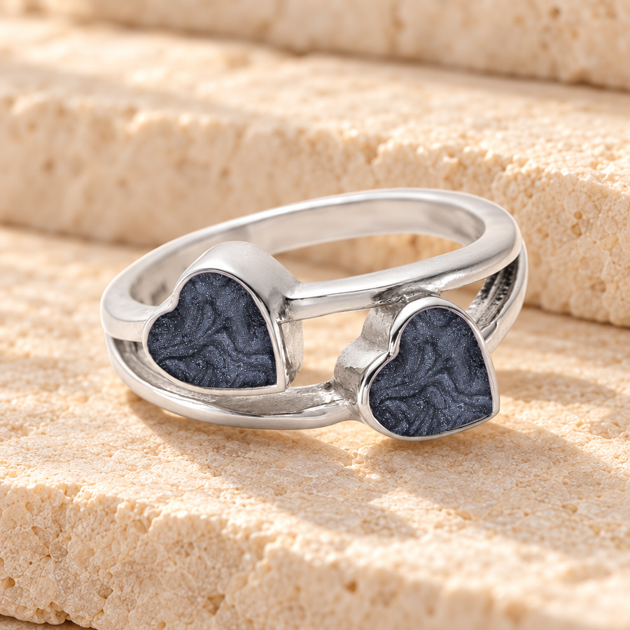 Women's Sterling Silver Thornley Ash Ring with Slate