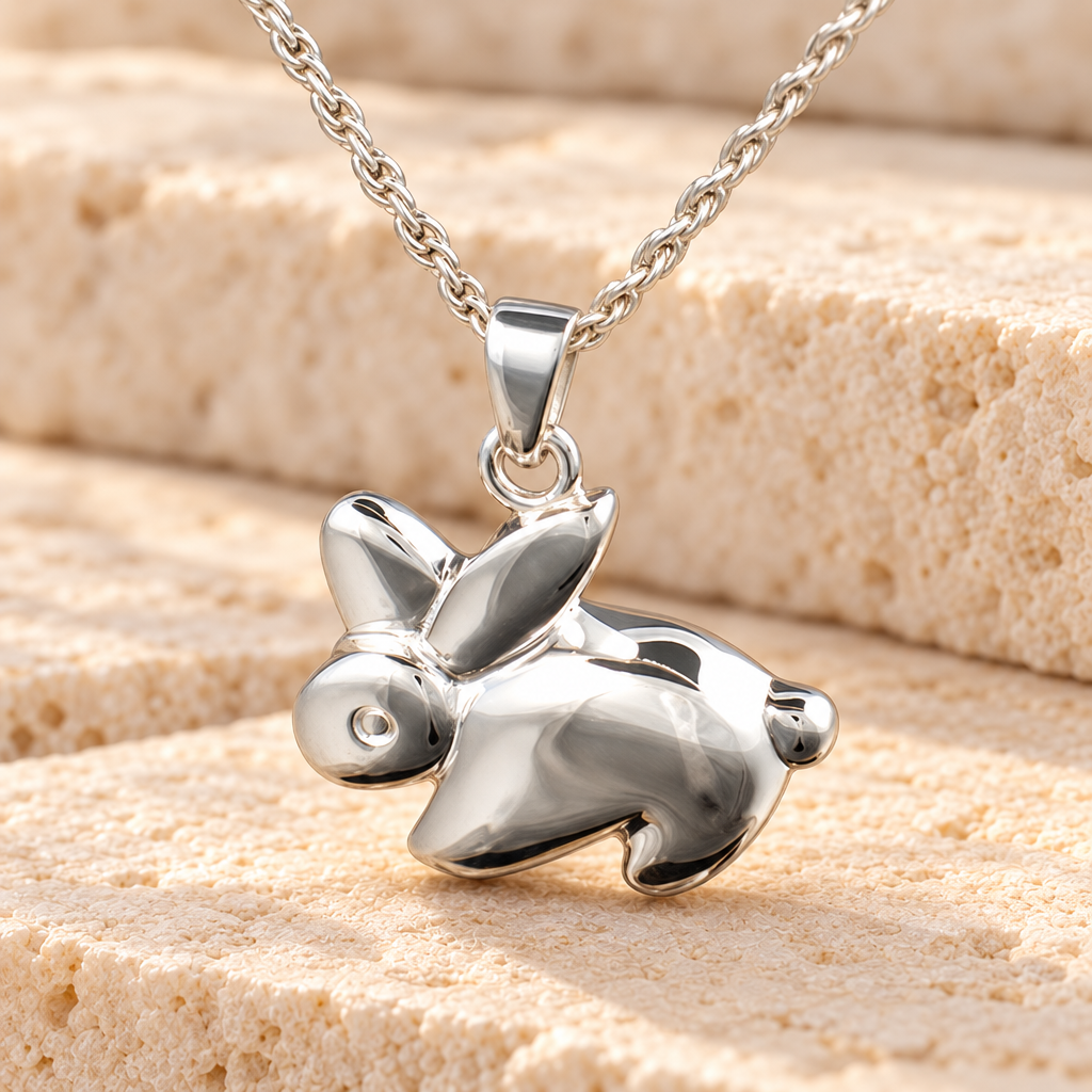 Sterling Silver Rabbit Cremation Keepsake — main — evr806ss