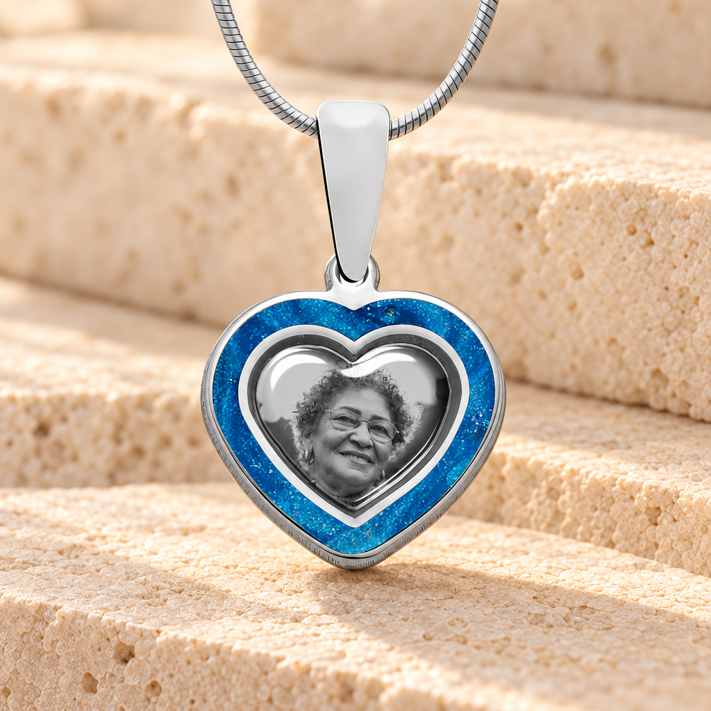 Heart Sterling Silver Picture Pendant With Saxe Ashes — main product image