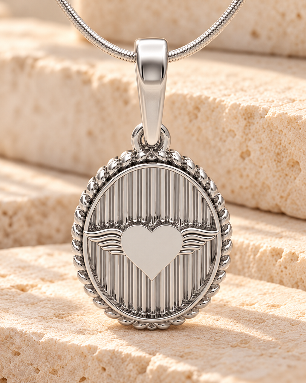 At Heart Oval Forever Sealed Memorial Jewelry — main — evr20009ssfs