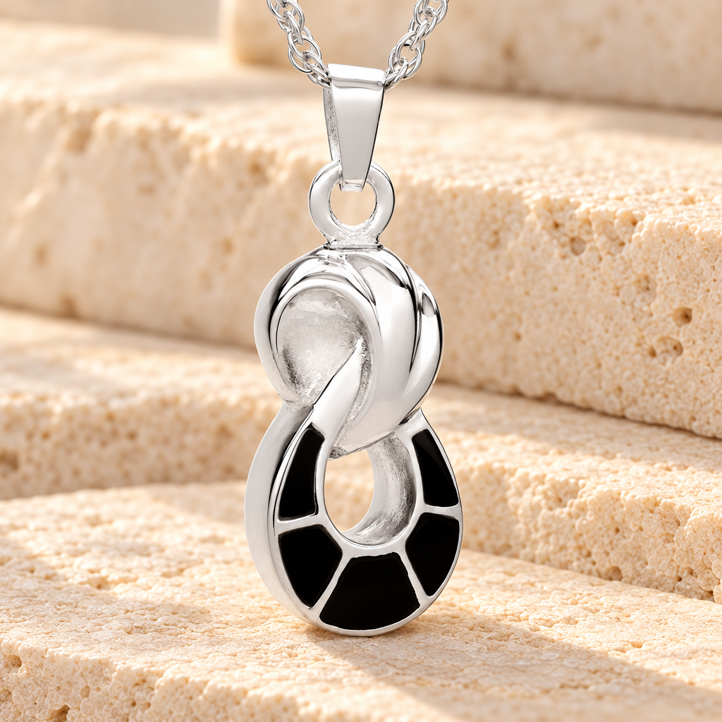 Silver Everlasting Companion Infinity Funeral Jewelry — main — evr769ss