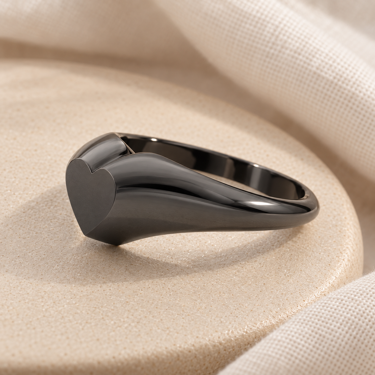 Black Signet Forever Sealed Memorial Ring — alternate view — evr20039bfs