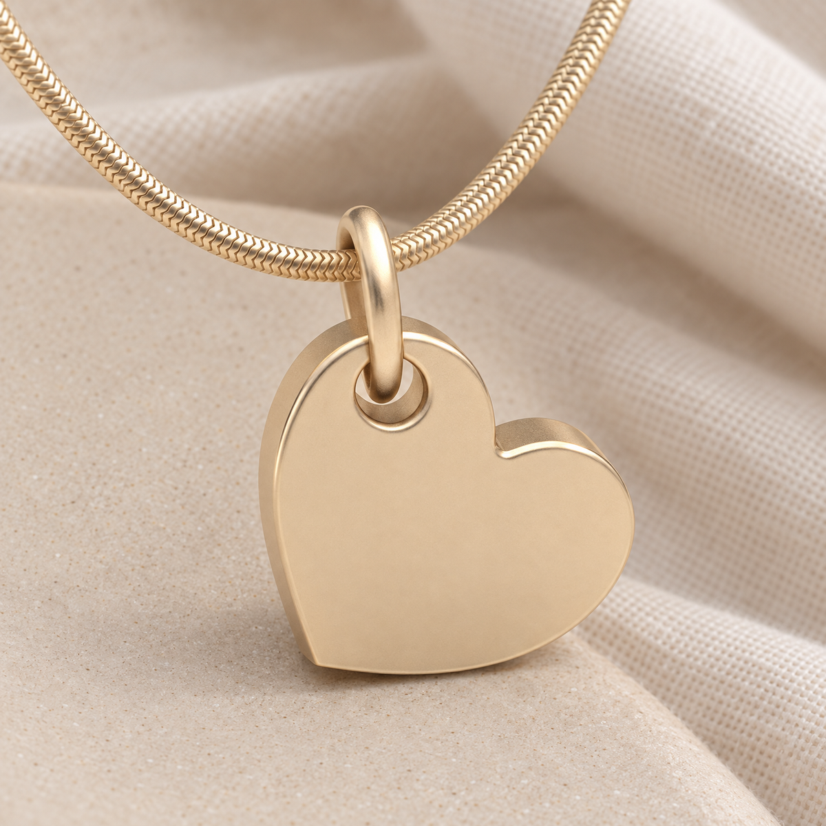 14K Gold Tilted Heart Forever Sealed Memorial Jewelry — alternate view — evr20034kgfs