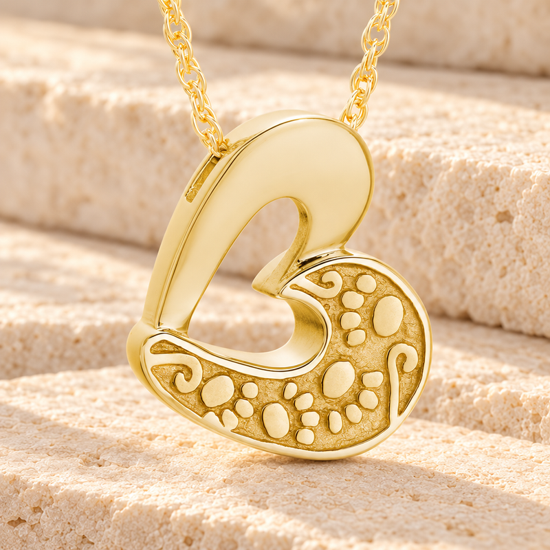 14k Gold Tender Memory Pet Cremation Jewelry