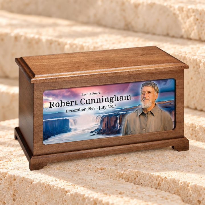 Waterfall Photo Urn For Ashes