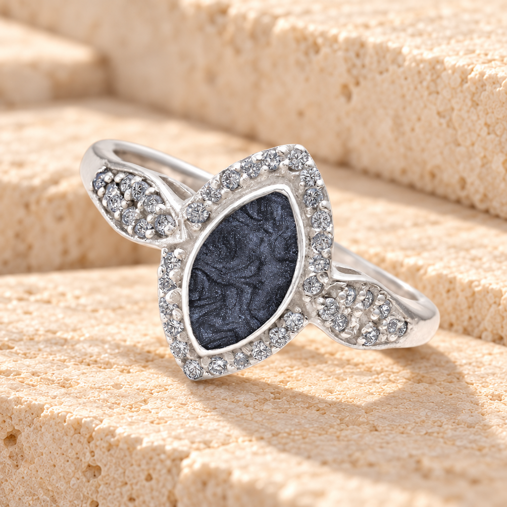 Women's Sterling Silver Sanctuary Ash Ring with Slate — main product image