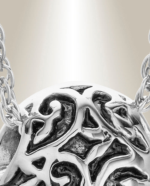 14K White Gold Tumbling Heart Pendant Keepsake